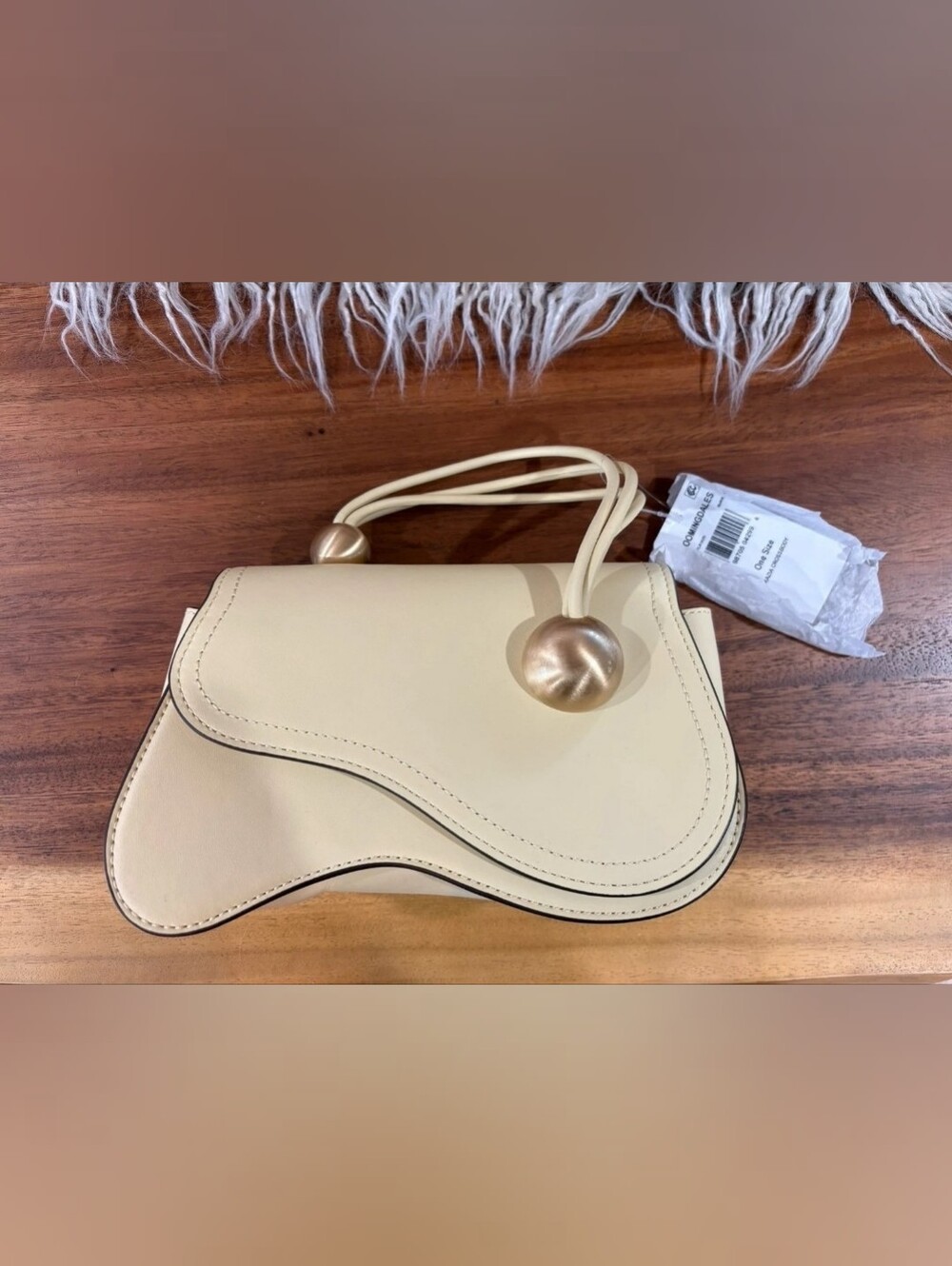 Cult Gaia Kazia Leather Crossbody Bag in Burro NWT